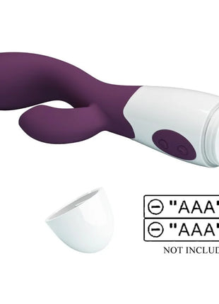 Pretty love helliger g-spot-vibrator lila in lila und weiß mit ergonomischem silikonkaninchen-design