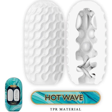 PRETTY LOVE - HOT WAVE MÄNNLICHER MASTURBATOR AUS SILIKON WEISS
