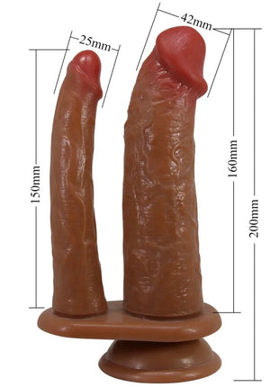 PRETTY LOVE - HULBERT DOPPELTER REALISTISCHER DILDO MIT VIBRATION - Doppeldildo