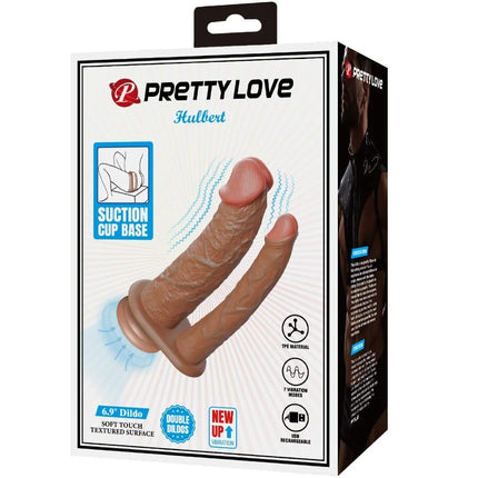 PRETTY LOVE - HULBERT DOPPELTER REALISTISCHER DILDO MIT VIBRATION - Doppeldildo