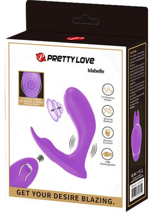 PRETTY LOVE - IDABELLE VIBRATION & PULSATION FERNBEDIENUNG VIOLETT