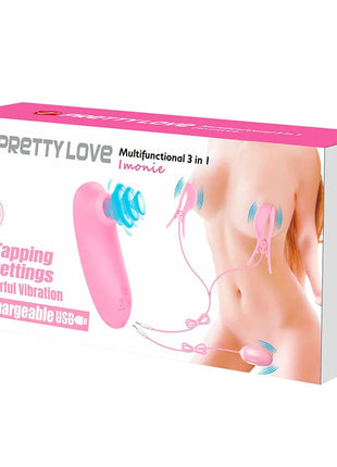 PRETTY LOVE - IMONIE 3-IN-1 MULTIFUNKTIONALES SET MIT SAUGNAPF BRUSTWARZEN UND KLITORIS