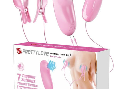 PRETTY LOVE - IMONIE 3-IN-1 MULTIFUNKTIONALES SET MIT SAUGNAPF BRUSTWARZEN UND KLITORIS