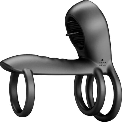 PRETTY LOVE - JAMMY PENIS-HÜLLE 12 VIBRATIONEN MIT WIEDERAUFLADBARER SILIKON-ZUNGE - Penisring für Paare