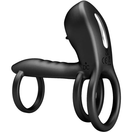 PRETTY LOVE - JAMMY PENIS-HÜLLE 12 VIBRATIONEN MIT WIEDERAUFLADBARER SILIKON-ZUNGE - Penisring für Paare