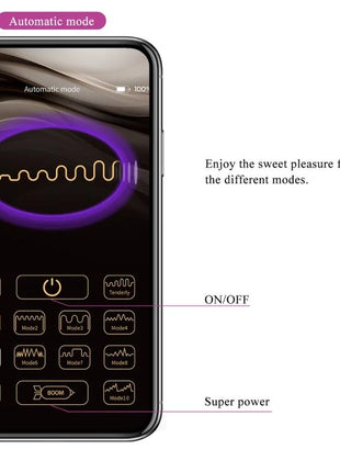 PRETTY LOVE - JAYLEEN VIBRATOR MIT APP-FERNBEDIENUNG LILA - Vibrierendes Ei