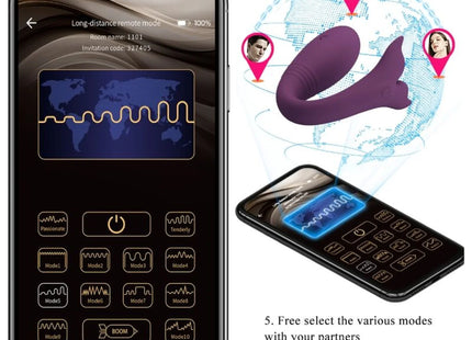 PRETTY LOVE - JAYLEEN VIBRATOR MIT APP-FERNBEDIENUNG LILA - Vibrierendes Ei