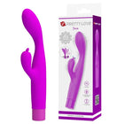 Lila pretty love josie silikon doppelstimulations-vibrator mit strukturierter oberfläche für gleichzeitige stimulation