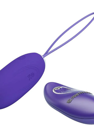 Lila silikon egg vibrator mit fernbedienung und passendem armband in elegantem glossy etui von pretty love
