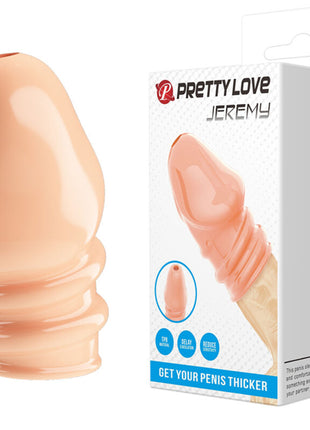Peachfarbener silikon penisverdicker julius von prettylove für natürliche verdickung und verlängertung