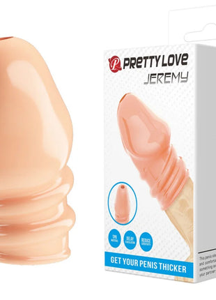 Peachfarbener silikon penisverdicker julius von prettylove für natürliche verdickung und verlängertung