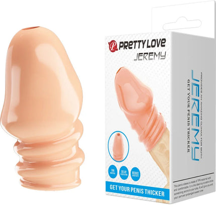 Peachfarbener silikon penisverdicker julius von prettylove für natürliche verdickung und verlängertung