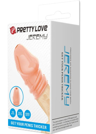 Prettylove Jeremy natürlicher penisverdicker in pfirsichfarbenem flexiblem tpr-material für komfortable anwendung