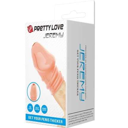 Prettylove Jeremy natürlicher penisverdicker in pfirsichfarbenem flexiblem tpr-material für komfortable anwendung