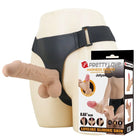 Pretty love jolyon harness mit flexibles dildo 22 cm natürlich schwarz mit realistischem gleitender hautmaterial