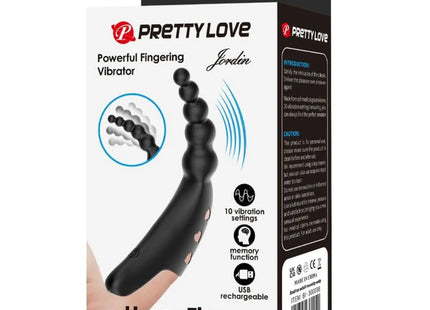 PRETTY LOVE - JORDIN FINGERVIBRATOR 10 VIBRATIONEN - SCHWARZ - Fingervibrator