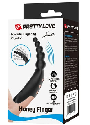 PRETTY LOVE - JORDIN FINGERVIBRATOR 10 VIBRATIONEN - SCHWARZ - Fingervibrator