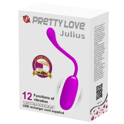 PRETTY LOVE - JULIUS WASSERDICHTES WIEDERAUFLADBARES VIBRATIONSEI LILA - Vibrierendes Ei