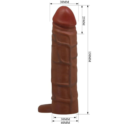 PRETTY LOVE - KAILE PENISHÜLLE MIT 2,5 CM VERLÄNGERUNG MULATTE - Penishülle mit Verlängerung