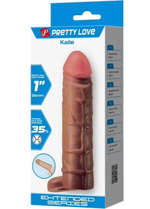 PRETTY LOVE - KAILE PENISHÜLLE MIT 2,5 CM VERLÄNGERUNG MULATTE - Penishülle mit Verlängerung