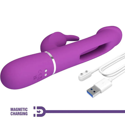 PRETTY LOVE - KAMPAS 3 IN 1 MULTIFUNKTIONS-RABBIT-VIBRATOR LILA