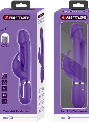 PRETTY LOVE - KAMPAS RABBIT 3 IN 1 MULTIFUNKTIONSVIBRATOR MIT ZUNGE VIOLETT - Rabbit-Vibratoren