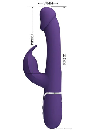 PRETTY LOVE - KAMPAS RABBIT 3 IN 1 MULTIFUNKTIONSVIBRATOR MIT ZUNGE VIOLETT - Rabbit-Vibratoren