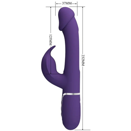 PRETTY LOVE - KAMPAS RABBIT 3 IN 1 MULTIFUNKTIONSVIBRATOR MIT ZUNGE VIOLETT - Rabbit-Vibratoren