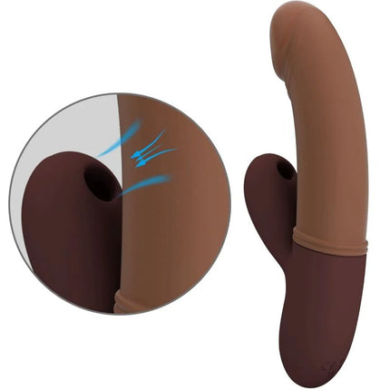 Pretty love kane g-spot vibrator aus braunem silikon mit zweifarbiger hellen und dunklen basis