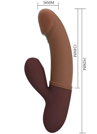 Pretty love kane g-spot vibrator sauger brauner silikon vibrator mit gebogener phallusform und dunklerer basis