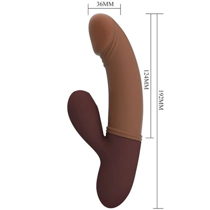 Pretty love kane g-spot vibrator sauger brauner silikon vibrator mit gebogener phallusform und dunklerer basis