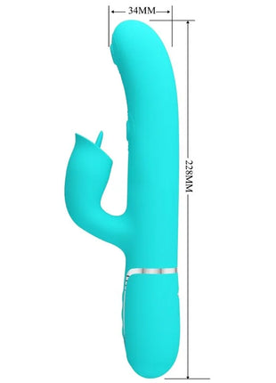 PRETTY LOVE - KANINCHENVIBRATOR MIT LECKENDEM AQUAGRÜN - Rabbit-Vibratoren