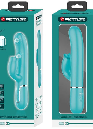 PRETTY LOVE - KANINCHENVIBRATOR MIT LECKENDEM AQUAGRÜN - Rabbit-Vibratoren
