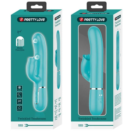 PRETTY LOVE - KANINCHENVIBRATOR MIT LECKENDEM AQUAGRÜN - Rabbit-Vibratoren