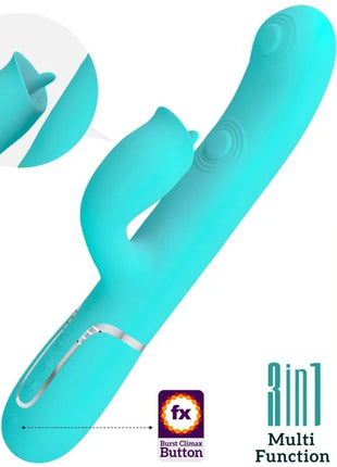 PRETTY LOVE - KANINCHENVIBRATOR MIT LECKENDEM AQUAGRÜN - Rabbit-Vibratoren