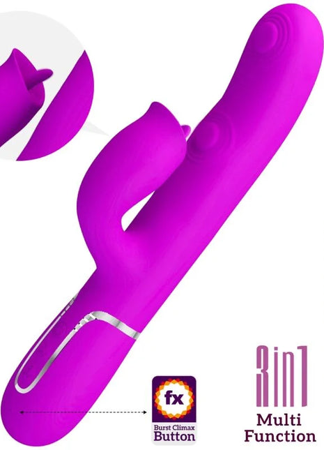 PRETTY LOVE - KANINCHENVIBRATOR MIT LECKENDEM FUCHSIA - Rabbit-Vibratoren