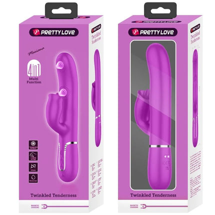 PRETTY LOVE - KANINCHENVIBRATOR MIT LECKENDEM FUCHSIA - Rabbit-Vibratoren