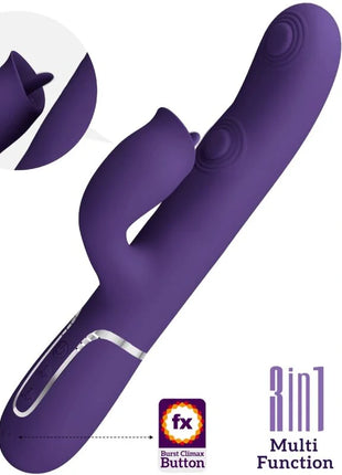 PRETTY LOVE - KANINCHENVIBRATOR MIT LILA LECKEN - Rabbit-Vibratoren