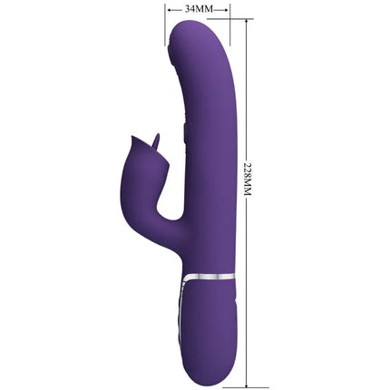 PRETTY LOVE - KANINCHENVIBRATOR MIT LILA LECKEN - Rabbit-Vibratoren