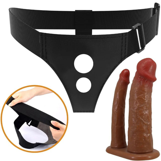 PRETTY LOVE - KEAVEN HARNESS SLIP UNIVERSAL & KOMFORTABEL DOPPELDILDO - Doppeldildo