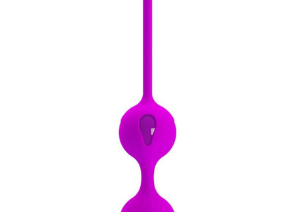Vibrante lila silikon dual-gel kugeln mit schlankem, langgestrecktem design für kegelsübungen von pretty love