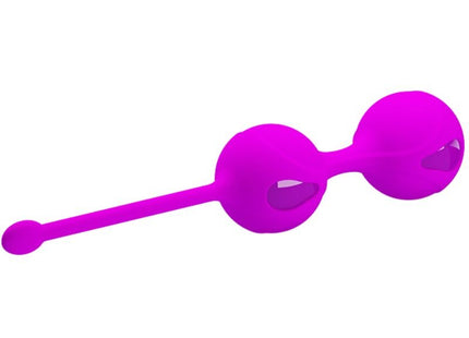 Vibrante magentafarbene silikon-kegel-tights-up-ii-perlen mit glatten kugeln zur kegel-übung von pretty love