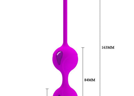 Vibrant lila silikon doppel-endiges vaginalgewicht von pretty love mit schlankem design für kegelübungen