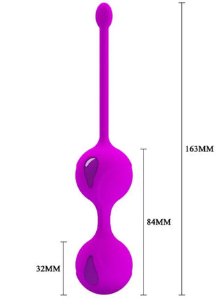 Vibrant lila silikon doppel-endiges vaginalgewicht von pretty love mit schlankem design für kegelübungen