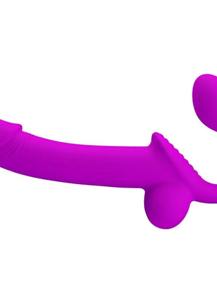 Vibranter lila silikon strap-on-stimulator kelpie doppelter mit ergonomischem design und strukturiertem griffbereich