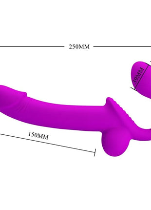 Vibranter lila silikon strap-on-stimulator kelpie doppelter mit ergonomischem design und strukturierter griffigkeit
