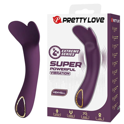 Pretty love kenyell wiederaufladbarer vibrator mit 10 funktionen lila und usb aufladbar mit gold akzent power taste