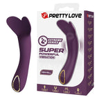 Pretty love kenyell wiederaufladbarer vibrator mit 10 funktionen lila und usb aufladbar mit gold akzent power taste