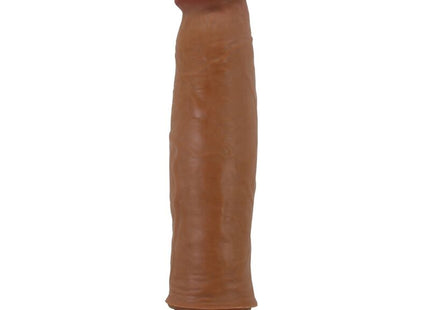 Brauner realistischer silikon dildo von pretty love mit gerundetem kopf und breitem sockel 21 cm lang