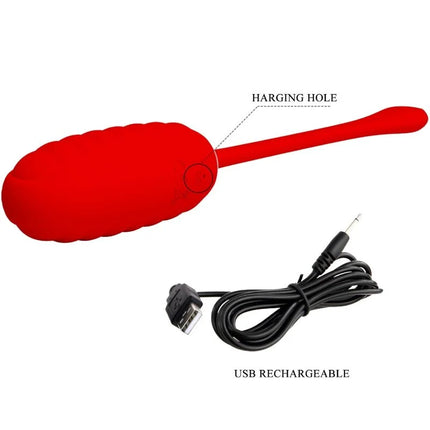 PRETTY LOVE - KIRK WIEDERAUFLADBARES VIBRATIONSEI ROT - Vibrierendes Ei